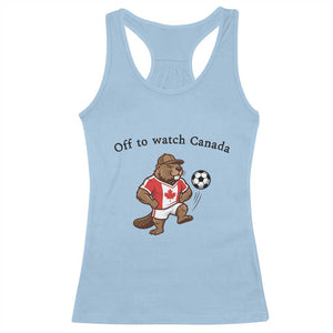 Off to Watch Canada Racerback Tank Top Patriotic Canadian Beaver Football Fan Gift