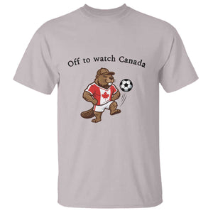 Off to Watch Canada T Shirt Patriotic Canadian Beaver Football Fan Gift