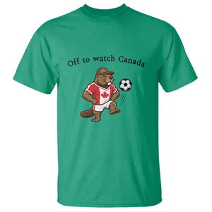 Off to Watch Canada T Shirt Patriotic Canadian Beaver Football Fan Gift