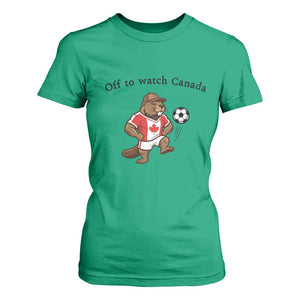 Off to Watch Canada T Shirt For Women Patriotic Canadian Beaver Football Fan Gift