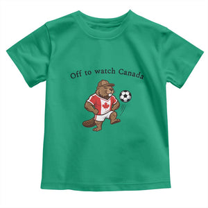 Off to Watch Canada Toddler T Shirt Patriotic Canadian Beaver Football Fan Gift