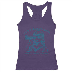 Funny Boat Captain Girl Racerback Tank Top It Is Not A Day On The Lake Until My Dinghy Comes Out TS14 Purple Print Your Wear
