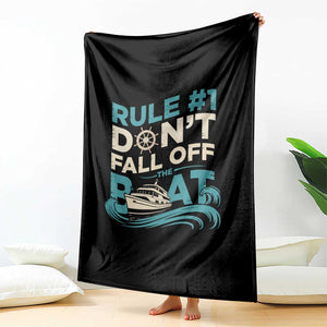 Funny Cruise Ship Throw Blanket Rule Number One Do Not Fall Off The Boat TS14 Print Your Wear