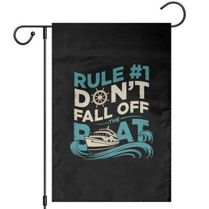 Funny Cruise Ship Garden Flag Rule Number One Do Not Fall Off The Boat TS14 Black Print Your Wear