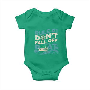 Funny Cruise Ship Baby Onesie Rule Number One Do Not Fall Off The Boat TS14 Irish Green Print Your Wear