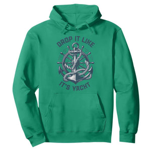 Funny Sailing Cruising Hoodie Drop It Like Its Yacht TS14 Irish Green Print Your Wear