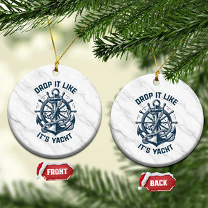 Funny Sailing Cruising Ceramic Ornament Drop It Like Its Yacht TS14 1pc White Marble Print Your Wear