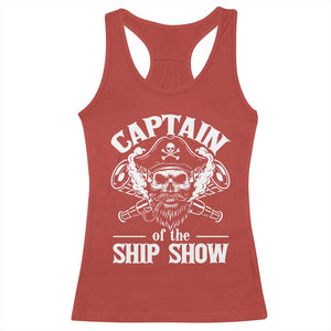 Funny Boat Captain Pun Racerback Tank Top Captain Of The Ship Show TS14 Red Print Your Wear