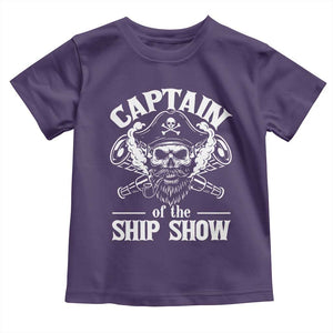 Funny Boat Captain Pun Toddler T Shirt Captain Of The Ship Show TS14 Purple Print Your Wear