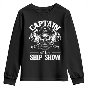 Funny Boat Captain Pun Youth Sweatshirt Captain Of The Ship Show TS14 Black Print Your Wear