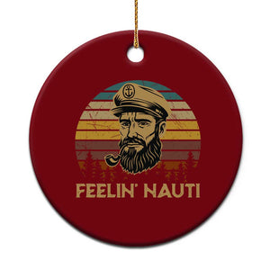 Funny Sailing Boating Ceramic Ornament Feelin Nauti TS14 1pc Red Print Your Wear