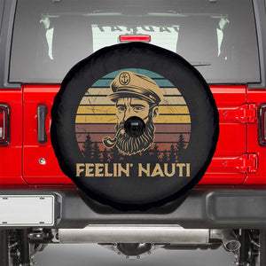 Funny Sailing Boating Spare Tire Cover Feelin Nauti TS14 Black Print Your Wear