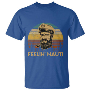 Funny Sailing Boating T Shirt Feelin Nauti TS14 Royal Blue Print Your Wear