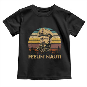 Funny Sailing Boating Toddler T Shirt Feelin Nauti TS14 Black Print Your Wear