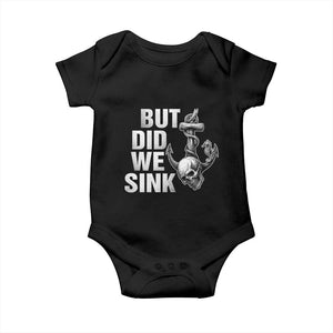 Funny Boating Baby Onesie But Did We Sink TS14 Black Print Your Wear