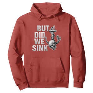 Funny Boating Hoodie But Did We Sink TS14 Red Print Your Wear