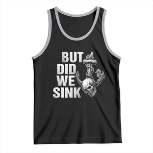 Funny Boating Tank Top But Did We Sink TS14 Black Athletic Heather Print Your Wear