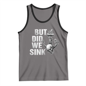Funny Boating Tank Top But Did We Sink TS14 Deep Heather Black Print Your Wear