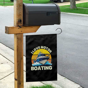 Funny Boater Garden Flag I Love Motorboating TS14 Print Your Wear