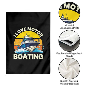 Funny Boater Garden Flag I Love Motorboating TS14 Print Your Wear