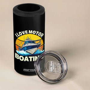 Funny Boater 4 in 1 Can Cooler Tumbler I Love Motorboating TS14 Print Your Wear