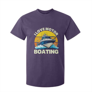 Funny Boater T Shirt For Kid I Love Motorboating TS14 Purple Print Your Wear