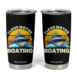 Funny Boater Tumbler Cup I Love Motorboating TS14 Black Print Your Wear