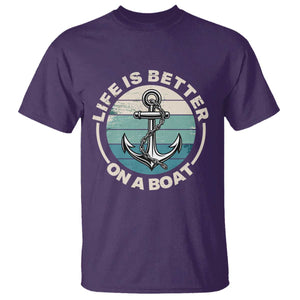 Funny Boating T Shirt Life Is Better On A Boat TS14 Purple Print Your Wear