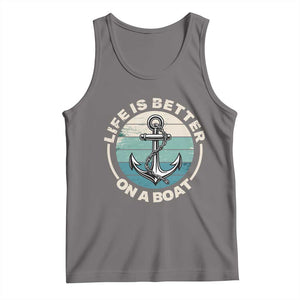 Funny Boating Tank Top Life Is Better On A Boat TS14 Deep Heather Print Your Wear