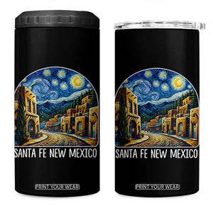 Santa Fe New Mexico Starry Night Style 4 in 1 Can Cooler Tumbler TS14 One Size: 16 oz Black Print Your Wear