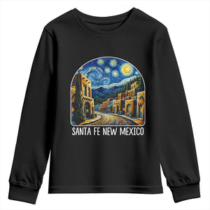 Santa Fe New Mexico Starry Night Style Youth Sweatshirt TS14 Black Print Your Wear