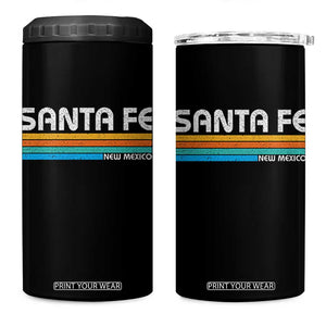 Retro Santa Fe New Mexico Distressed Souvenir 4 in 1 Can Cooler Tumbler
