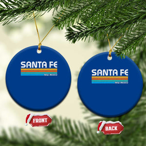 Retro Santa Fe New Mexico Distressed Souvenir Ceramic Ornament