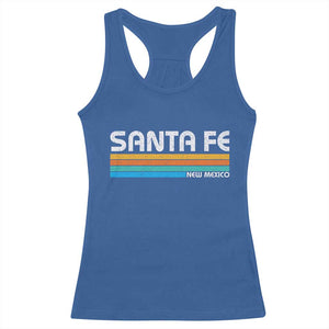 Retro Santa Fe New Mexico Distressed Souvenir Racerback Tank Top