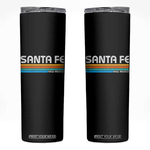 Retro Santa Fe New Mexico Distressed Souvenir Skinny Tumbler