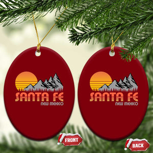 Retro Santa Fe New Mexico Mountain Southwest Ceramic Ornament TS14 Print Your Wear
