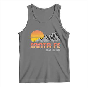 Retro Santa Fe New Mexico Mountain Southwest Tank Top TS14 Black Heather Print Your Wear