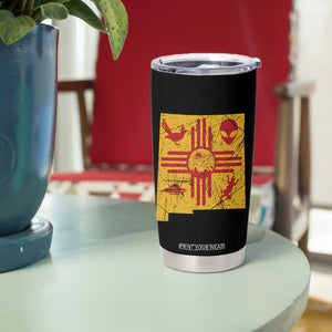 New Mexico State Map Zia Symbol Famous Icons Tumbler Cup TS14 Print Your Wear