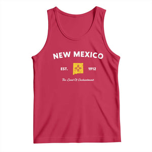 New Mexico Flag Map Zia Sun Souvenir Tank Top TS14 Red Print Your Wear