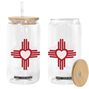 Zia Heart Symbol New Mexico Flag Shirt New Mexican Pride Glass Can TS14 Print Your Wear