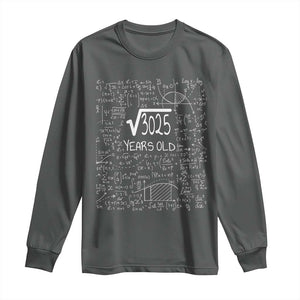 55th Birthday Math Long Sleeve Shirt Square Root of 3025 Funny Math Nerd 55 Year Old Gift