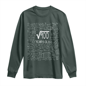 30th Birthday Math Long Sleeve Shirt Square Root of 900 Funny Math Nerd 30 Year Old Gift