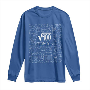 30th Birthday Math Long Sleeve Shirt Square Root of 900 Funny Math Nerd 30 Year Old Gift