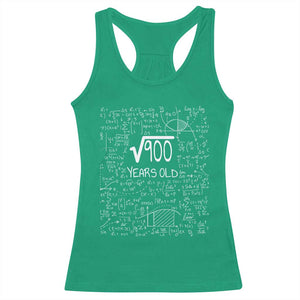 30th Birthday Math Racerback Tank Top Square Root of 900 Funny Math Nerd 30 Year Old Gift