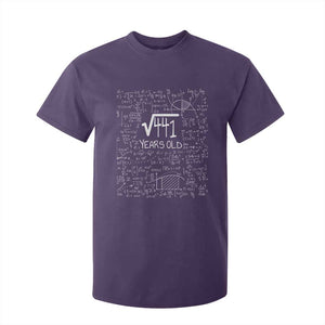 21st Birthday Math T Shirt For Kid Square Root of 441 Funny Math Nerd 21 Year Old Gift