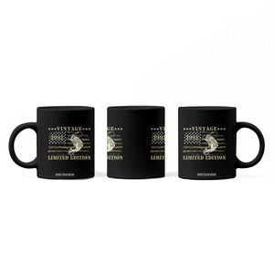 35th Birthday Fishing Vintage 1991 Limited Edition Coffee Mug Bass Fishing Camouflage American Flag Fisherman Gift
