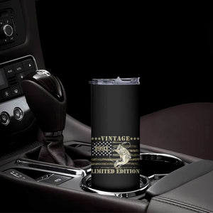 35th Birthday Fishing Vintage 1991 Limited Edition Skinny Tumbler Bass Fishing Camouflage American Flag Fisherman Gift