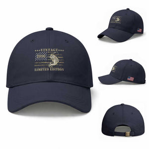 30th Birthday Fishing Vintage 1996 Limited Edition Baseball Cap Bass Fishing Camouflage American Flag Fisherman Gift