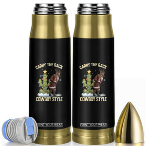 Funny Santa Hunting Bullet Tumbler Carry The Rack Cowboy Style TS14 Black Print Your Wear