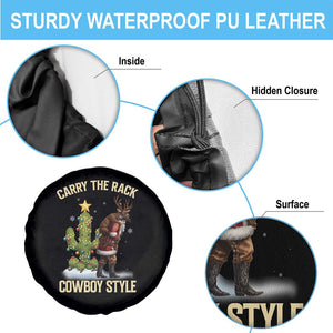 Funny Santa Hunting Spare Tire Cover Carry The Rack Cowboy Style TS14 Print Your Wear